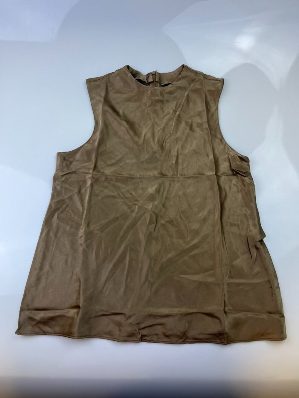 Banana Republic Deep Khaki Signature Silk Tank Top N255-5